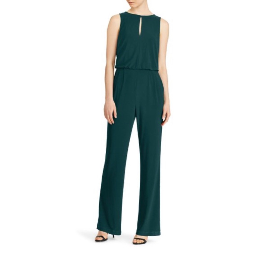 Lauren Ralph Lauren | Woodland Green Wide-Leg Jumpsuit - 4 Petite